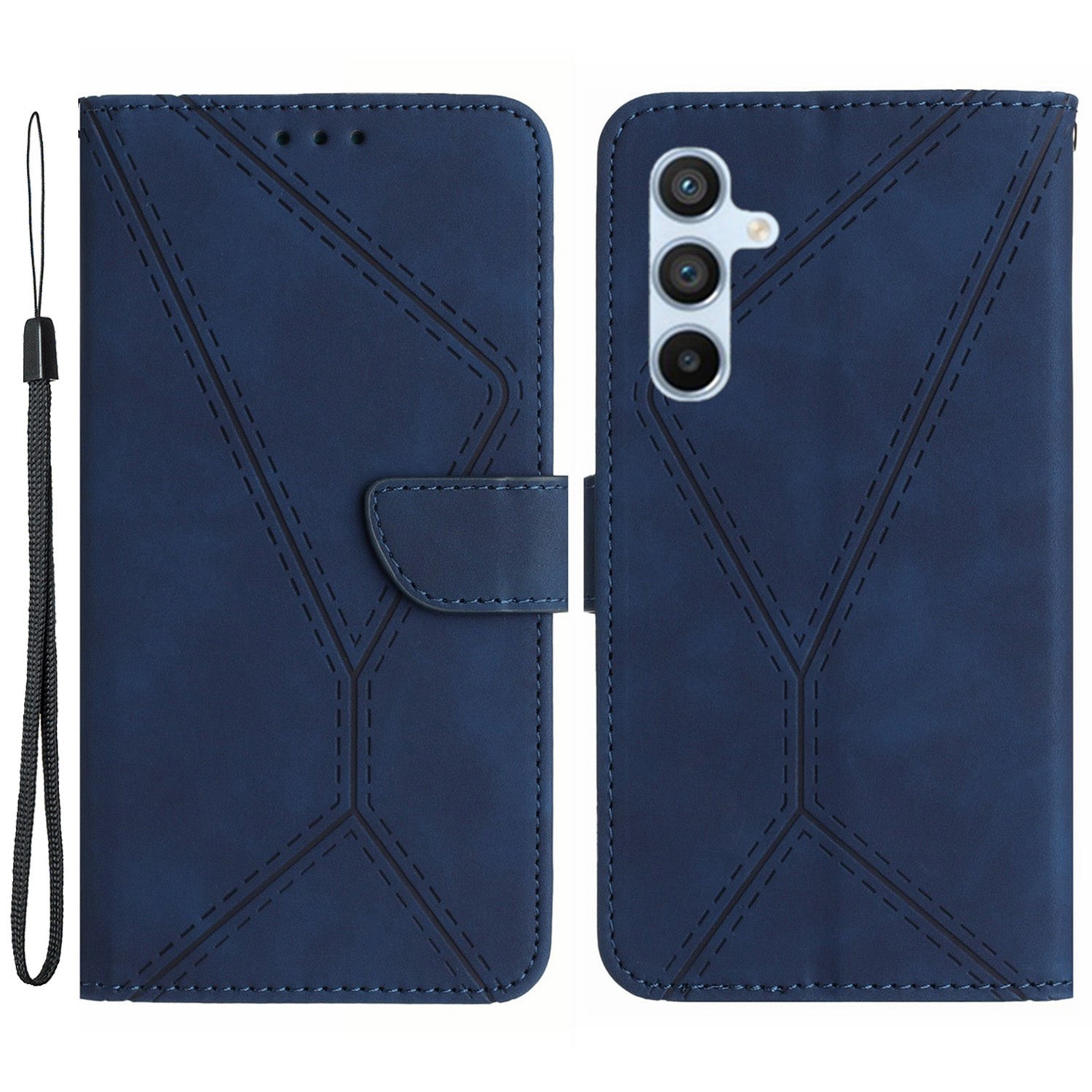 HT05 For Samsung Galaxy A05s 4G Case PU Leather Wallet Imprinted Line Phone Cover HT05 For Samsung Galaxy A05s 4G Case PU Leather Wallet Imprinted Line Phone Cover